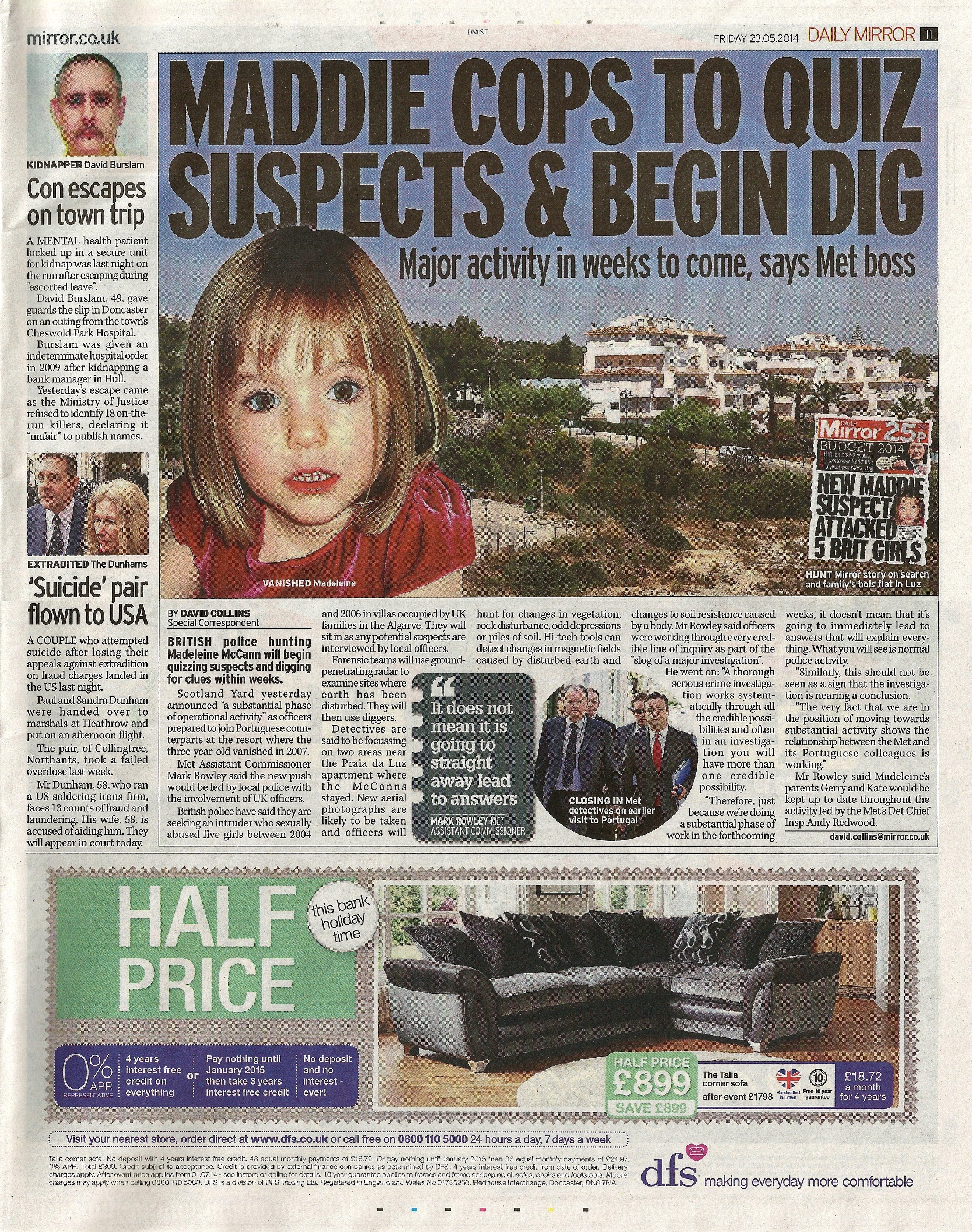 Daily Mirror, 23 May 2014