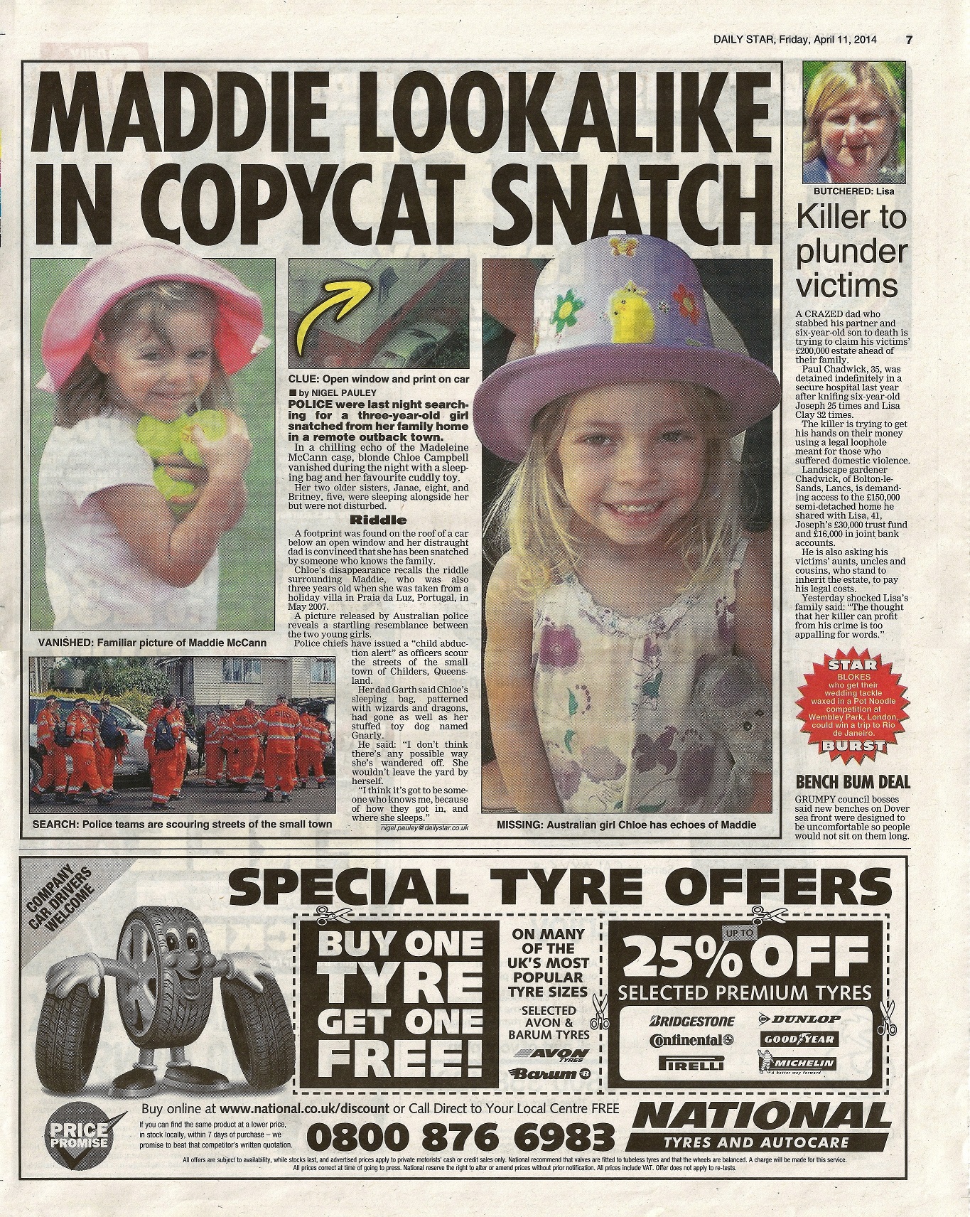 Daily Star, 11 April 2014, page 7