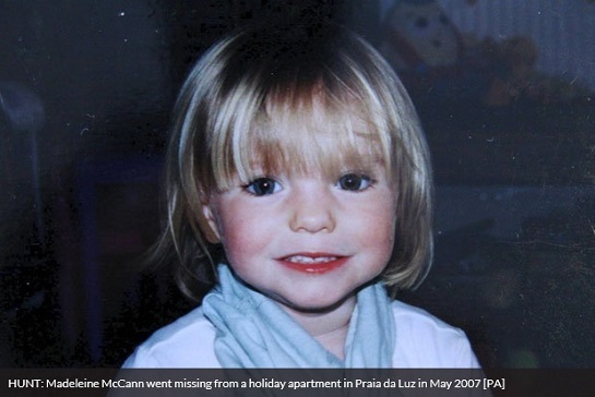 HUNT: Madeleine McCann went missing from a holiday apartment in Praia da Luz in May 2007 [PA]