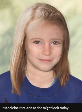 Madeleine McCann as she might look today