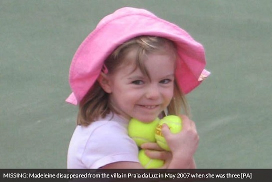 MISSING: Madeleine disappeared from the villa in Praia da Luz in May 2007 when she was three [PA]