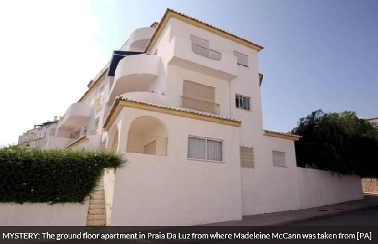 MYSTERY: The ground floor apartment in Praia Da Luz from where Madeleine McCann was taken from [PA] 