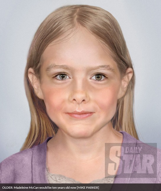 OLDER: Madeleine McCan would be ten years old now [MIKE PARKER]