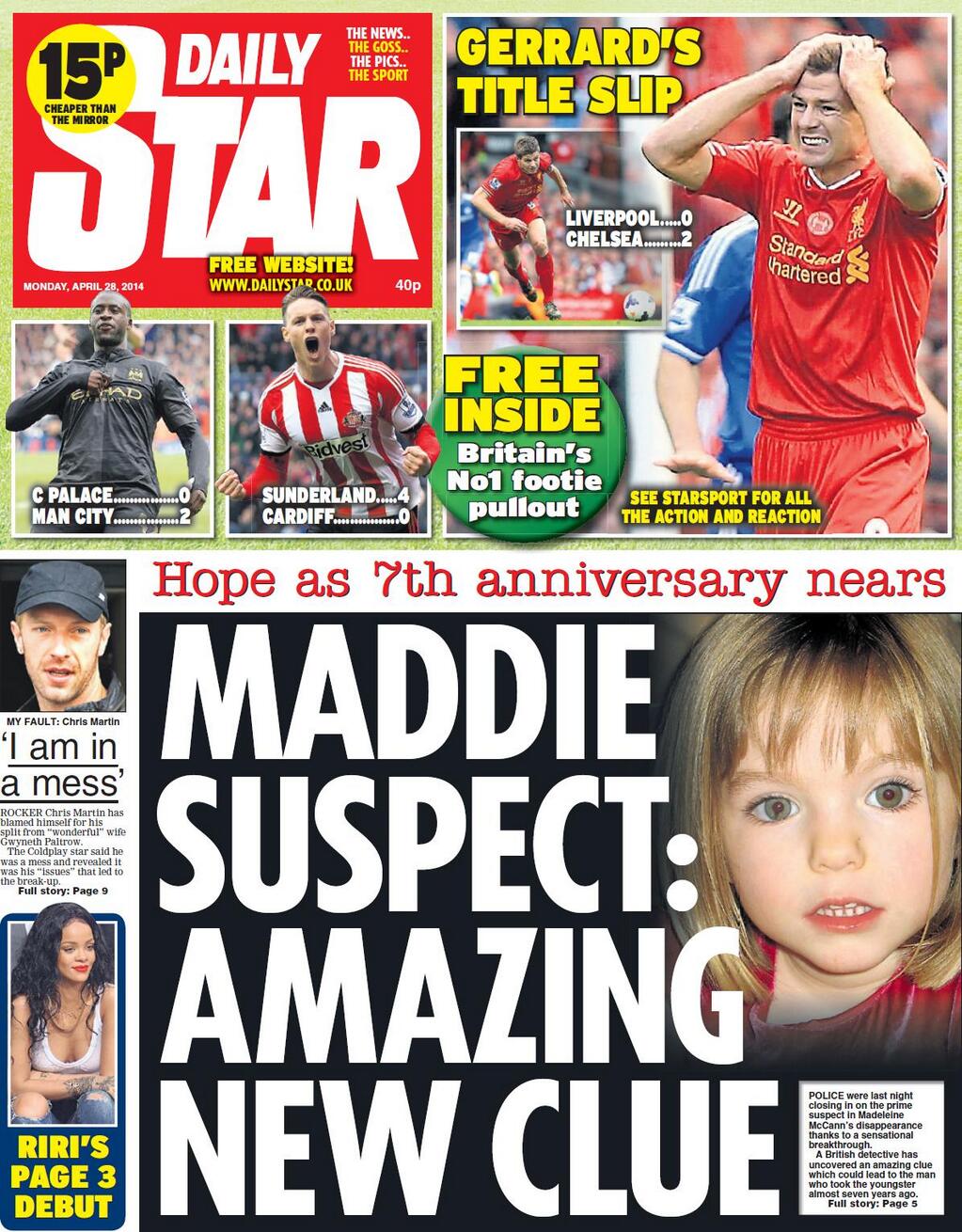 Daily Star, 28 April 2014