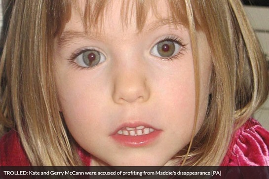 TROLLED: Kate and Gerry McCann were accused of profiting from Maddie's disappearance [PA]