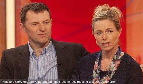 Kate and Gerry McCann yesterday after their face-to-face meeting with David Cameron