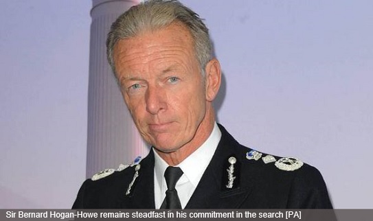 Sir Bernard Hogan-Howe remains steadfast in his commitment in the search [PA]