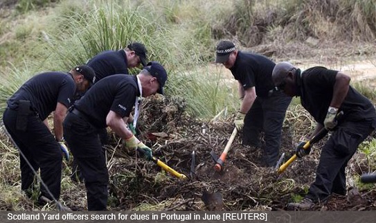 Scotland Yard officers search for clues in Portugal in June [REUTERS]