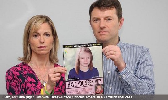 Gerry McCann (right, with wife Kate) will face Goncalo Amaral in a £1million libel case 