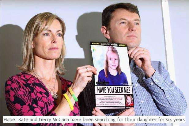 Hope: Kate and Gerry McCann have been searching for their daughter for six years
