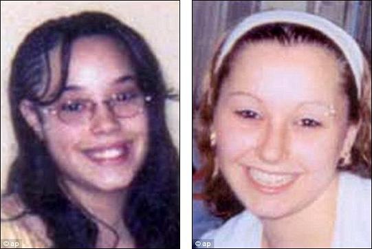 Amanda Berry, right, was 16 when she went missing in 2003, while Gina DeJesus, left, was just 14 when she vanished in 2004. Both women were found on Monday after a decade-long search