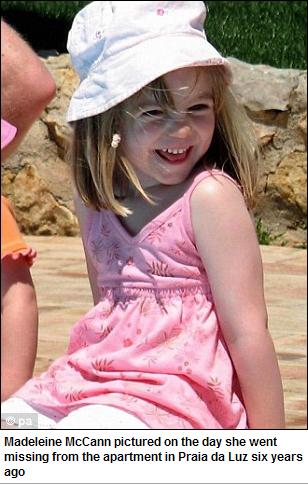 Madeleine McCann pictured on the day she went missing from the apartment in Praia da Luz six years ago