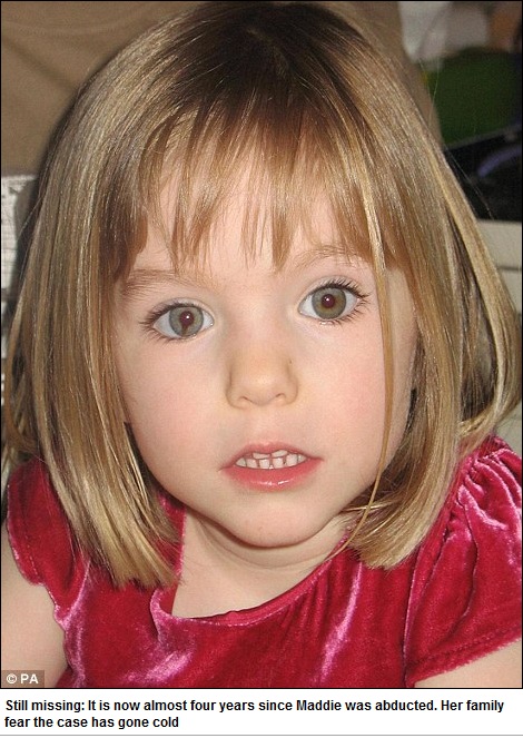 Still missing: It is now almost four years since Maddie was abducted. Her family fear the case has gone cold