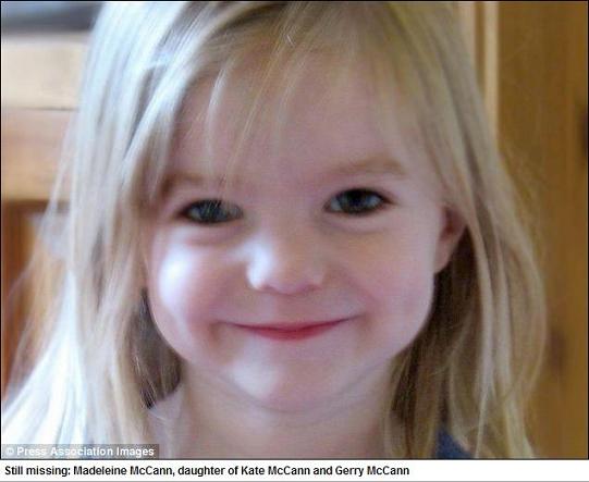 Still missing: Madeleine McCann, daughter of Kate McCann and Gerry McCann