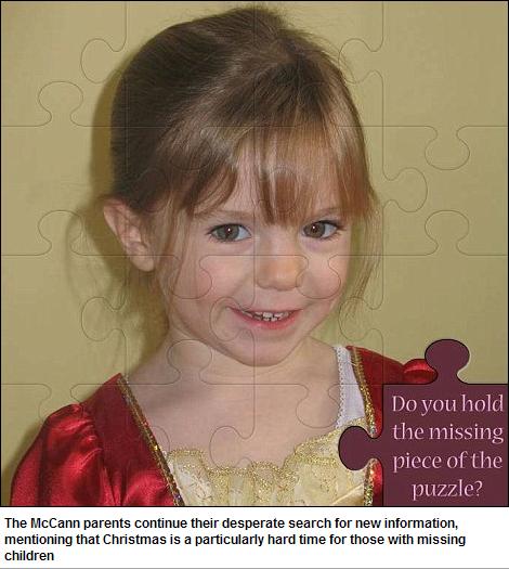The McCann parents continue their desperate search for new information, mentioning that Christmas is a particularly hard time for those with missing children