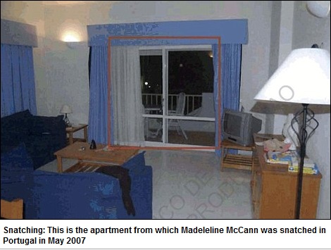 Snatching: This is the apartment from which Madeleline McCann was snatched in Portugal in May 2007