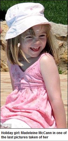 Holiday girl: Madeleine McCann in one of the last pictures taken of her