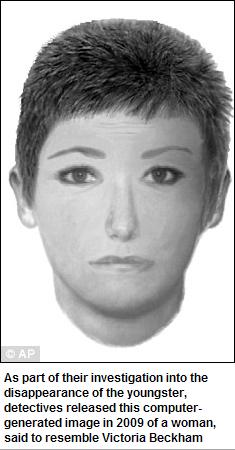 As part of their investigation into the disappearance of the youngster, detectives released this computer-generated image in 2009 of a woman, said to resemble Victoria Beckham