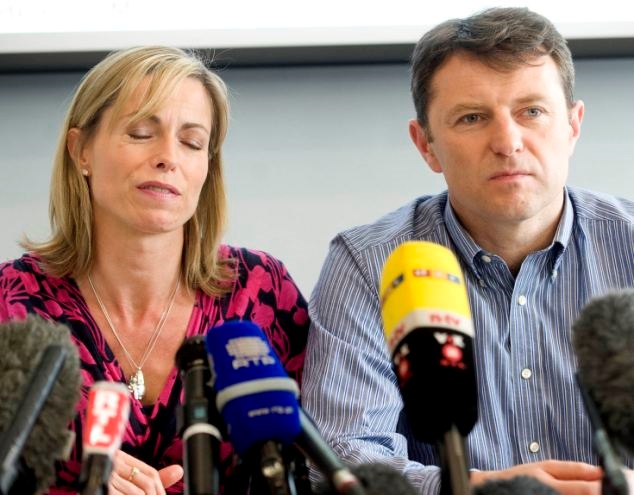 Emotional: Kate and Gerry McCann give a press conference about their daughter following her disappearance