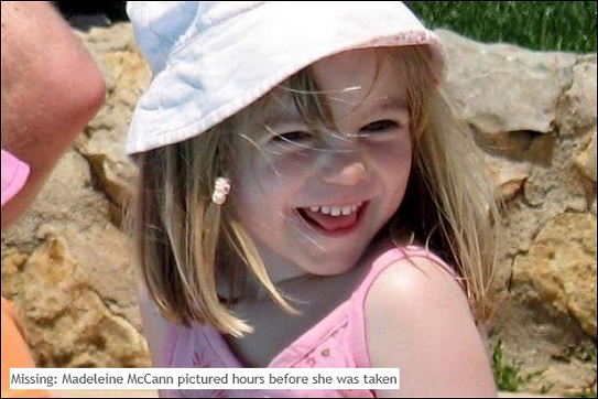 Missing: Madeleine McCann pictured hours before she was taken