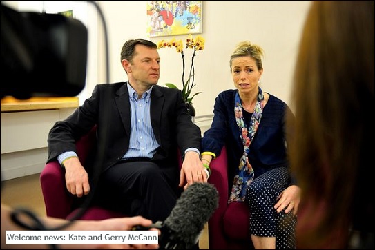 Welcome news: Kate and Gerry McCann