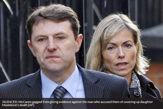 SILENCED: McCanns gagged from giving evidence against the man who accused them of covering up daughter Madeleine's death [AP]