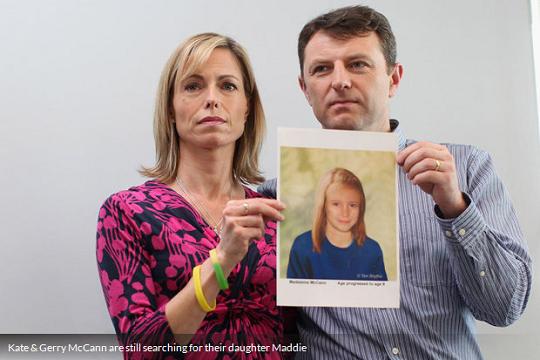 Kate & Gerry McCann are still searching for their daughter Maddie