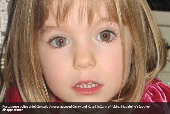 Portuguese police chief Goncalo Amaral accused Gerry and Kate McCann of faking Madeleine's (above) disappearance
