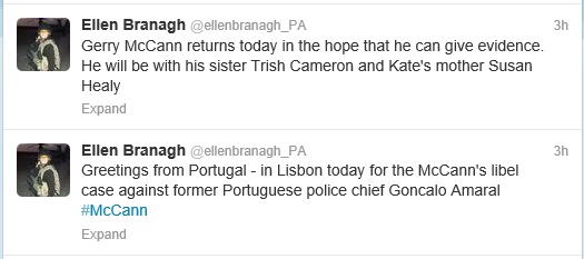 Ellen Branagh tweets, 02 October 2013