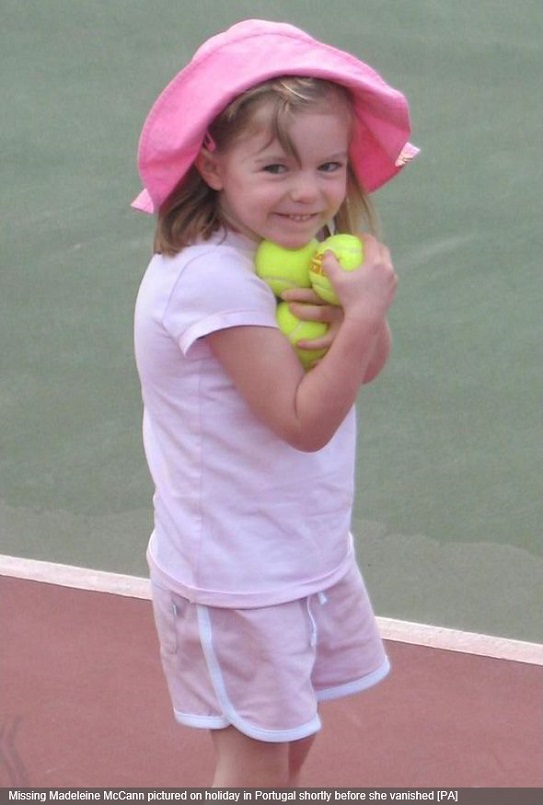 Missing Madeleine McCann pictured on holiday in Portugal shortly before she vanished [PA]