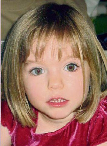 Madeleine "Maddie" McCann (3) disappeared on 3 May 2007.