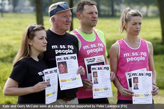 Kate and Gerry McCann were at a charity fun run supported by Peter Lawrence [PA]