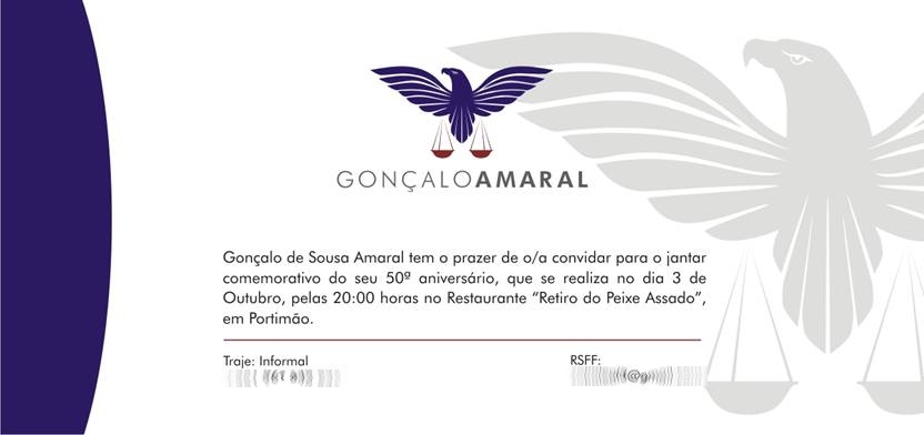 Gonçalo Amaral's birthday party invitation card