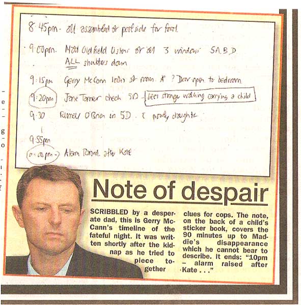 Gerry's note of despair