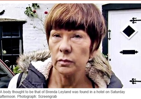 A body thought to be that of Brenda Leyland was found in a hotel on Saturday afternoon. Photograph: Screengrab