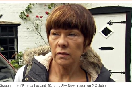 Screengrab of Brenda Leyland, 63, on a Sky News report on 2 October