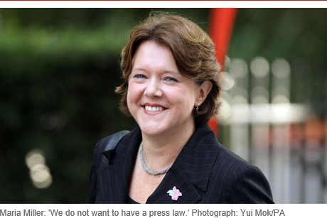 Maria Miller: 'We do not want to have a press law.' Photograph: Yui Mok/PA