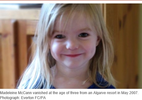 Madeleine McCann vanished at the age of three from an Algarve resort in May 2007. Photograph: Everton FC/PA