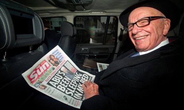 Rupert Murdoch: the Sun and ex-News of the World owner's money flooded the courtroom. Photograph: Facundo Arrizabalaga/EPA