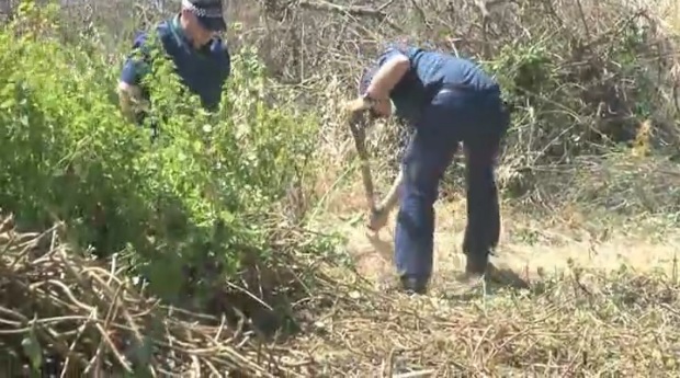 Police searches on scrubland in Praia da Luz