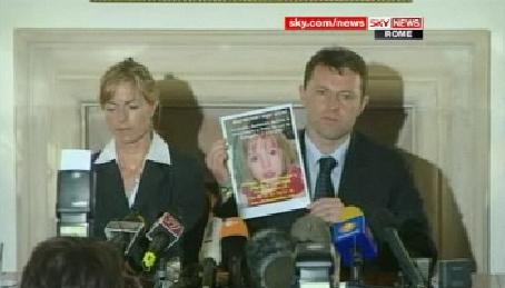 Kate and Gerry McCann at the Rome press conference