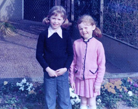A family photo of Kate McCann as a child, pictured (left) with friend Nicky Gill outside a zoo