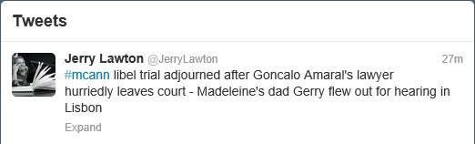 Jerry Lawton tweet, 27 September 2013