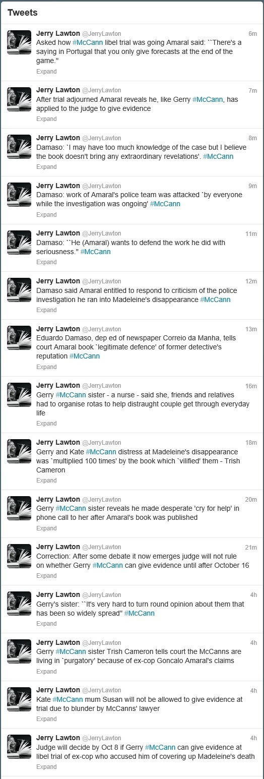 Jerry Lawton tweets, 02 October 2013