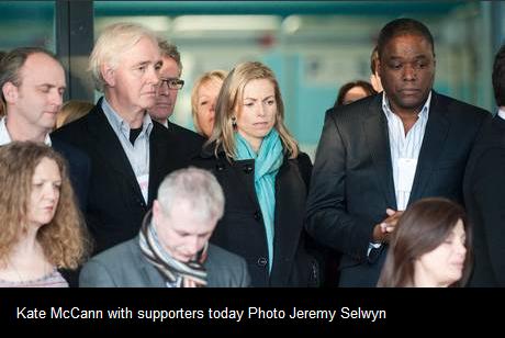 Kate McCann with supporters today