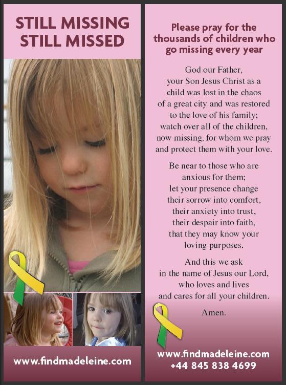 Maddie prayer card