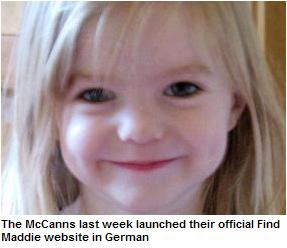 The McCanns last week launched their official Find Maddie website in German
