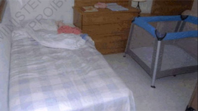 Policia Judiciaria photograph of the bed Madeleine is alleged to have been taken from