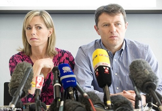 The Metropolitan Police launched an investigation into Maddie's disappearance after her parents (pictured above) made a personal plea to Prime Minister David Cameron in 2011. It has so far cost a total of £10million
