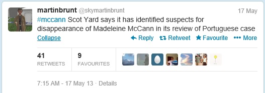 Martin Brunt tweet, 17 May 2013